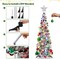 Pop Up Christmas Tree with Lights & 25 Balls (Silver) 15"D x 15"W x 36"H